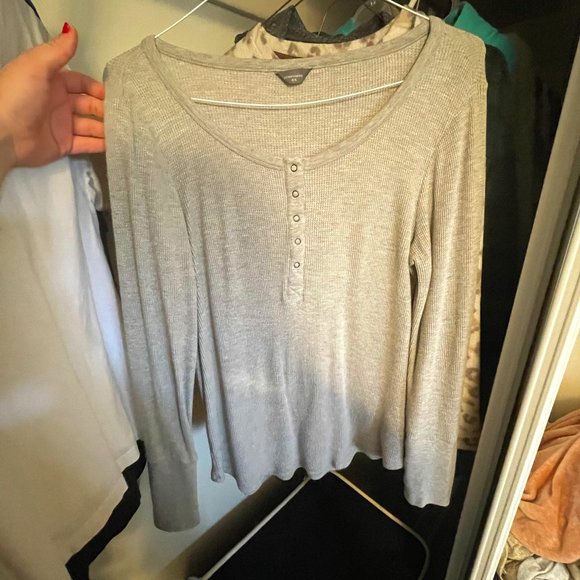 Gray Denver Hayes Size Medium Long Sleeve Shirt - Picture 1 of 1